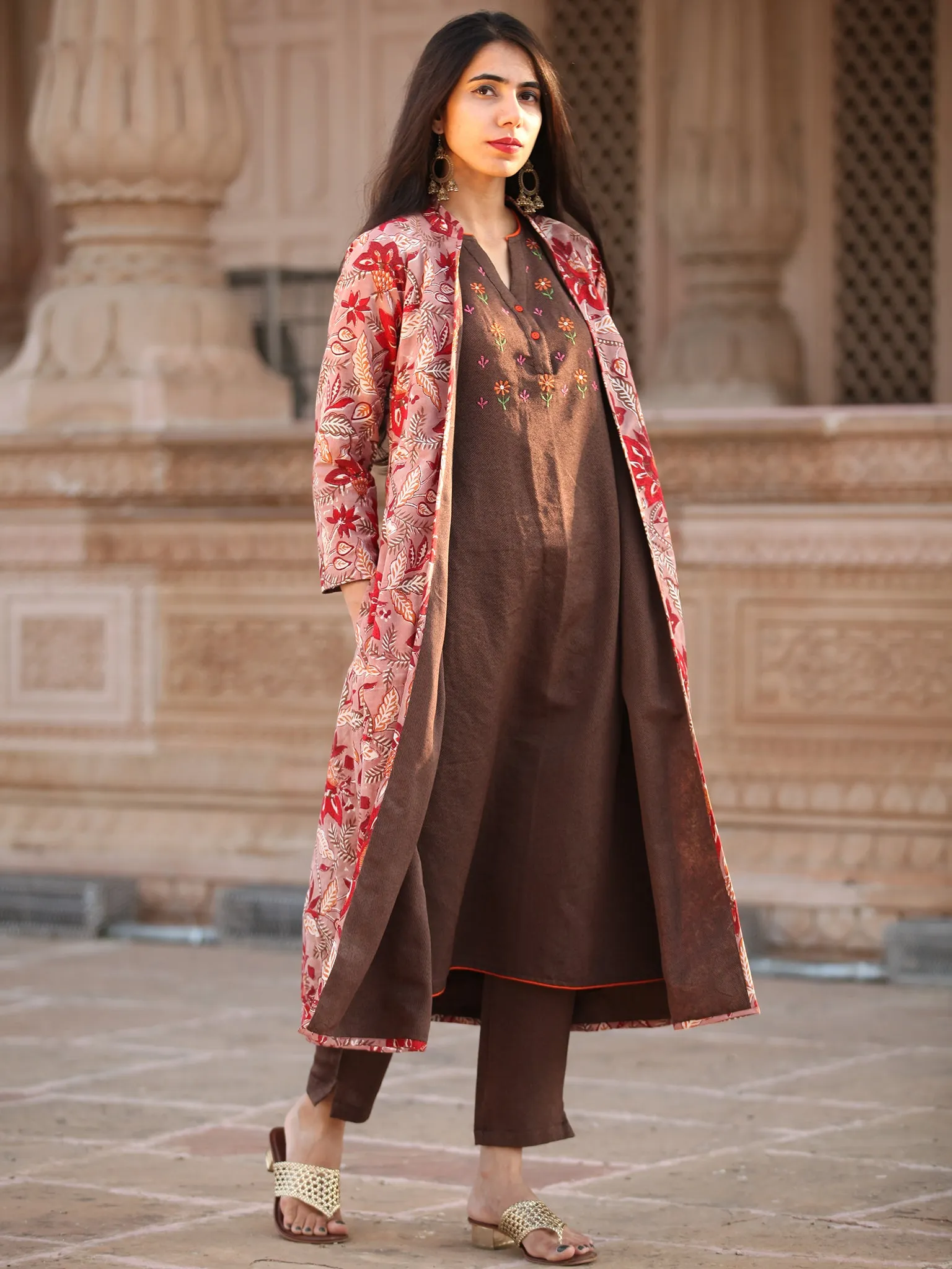 Shishir Megha - Handloom Woolen Reversible Jacket - KJ06A0006