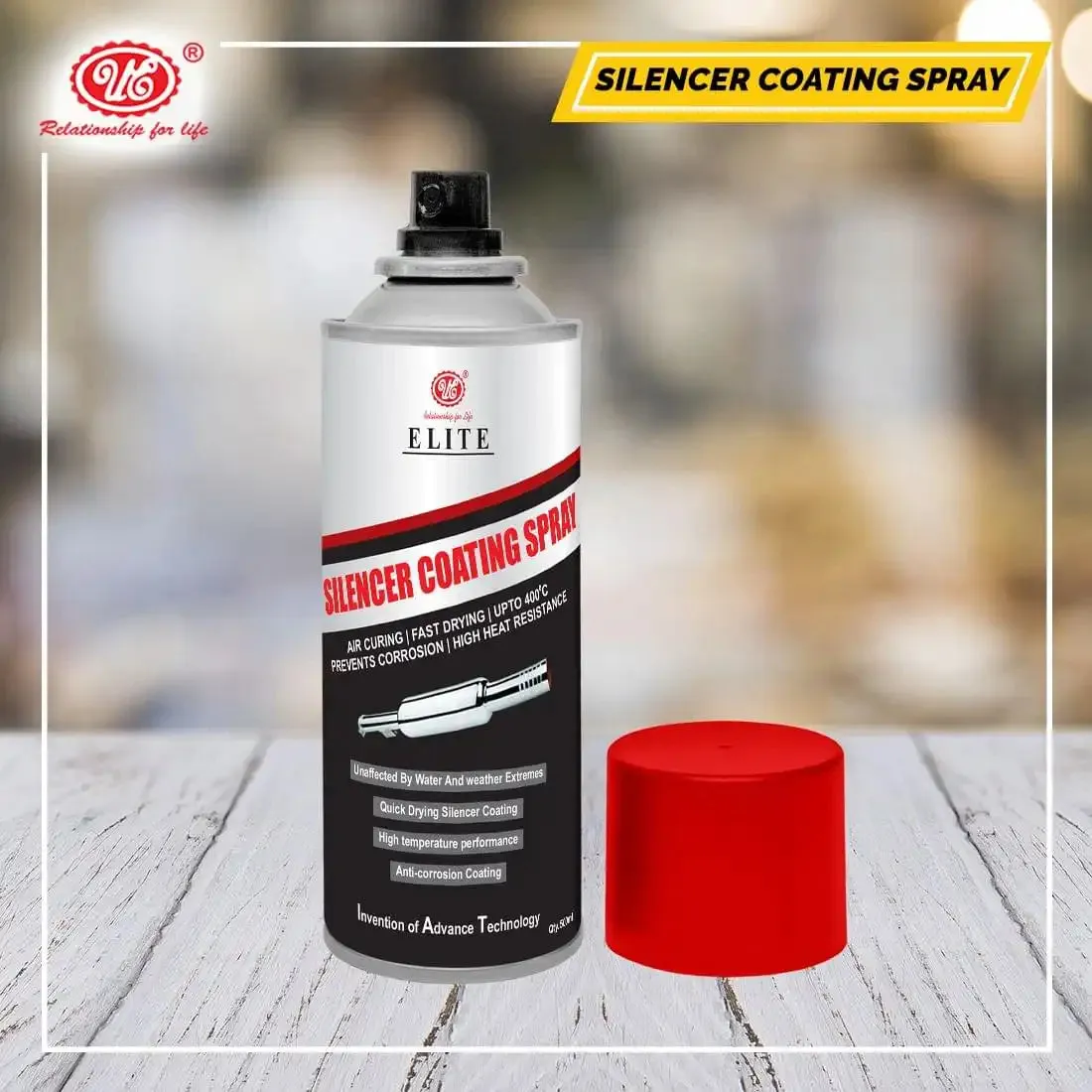 Silencer Coating Spray for Car and Bikes (Silver) | Prevent Rust and Leak | Wash Resistance