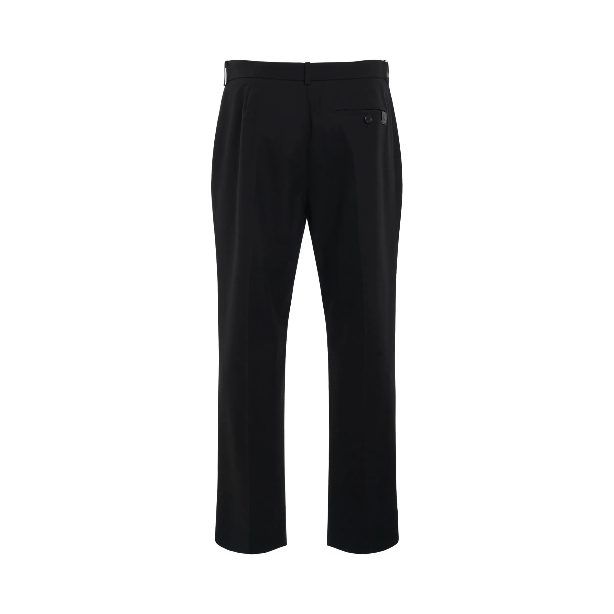 Slim Cotton Trousers in Black