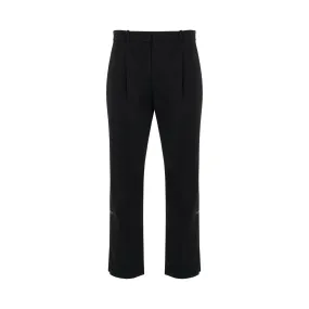 Slim Cotton Trousers in Black