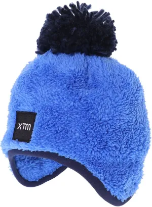 Snuggle Sherpa Fleece Babies Ear Flap Pompom Beanie