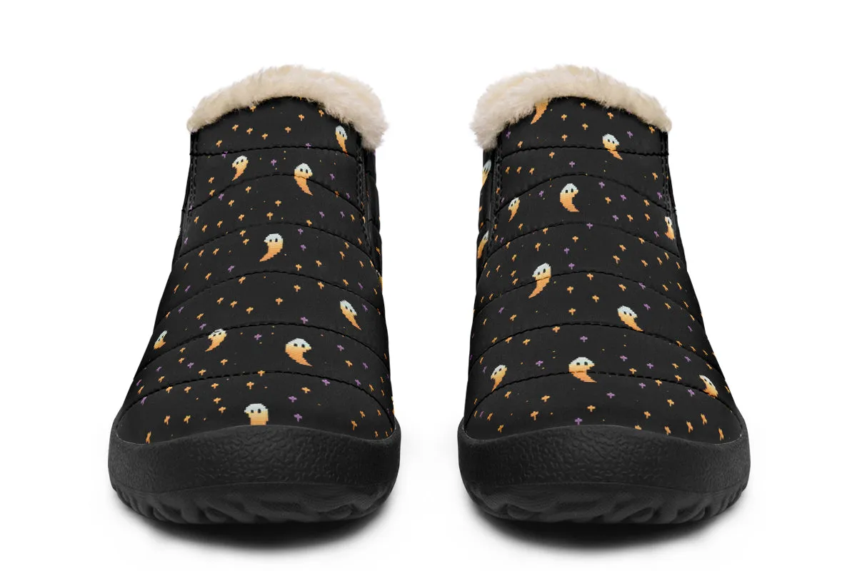 Spooky Soirée Winter Sneakers - Warm & Easy Slip-On Shoes Lined with Vegan Wool with Anti-Slip Soles