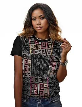 Squared Women's 100% Cotton T-Shirt