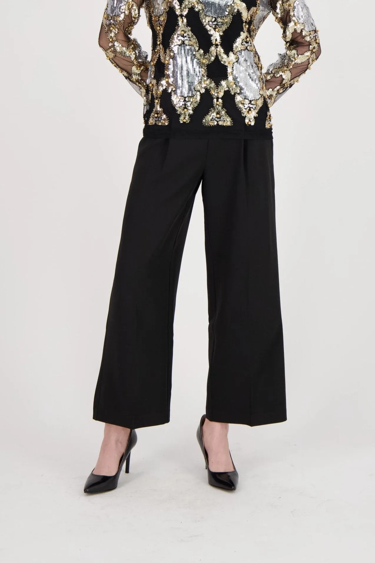 Straight Pant With Front Inverted Pleats