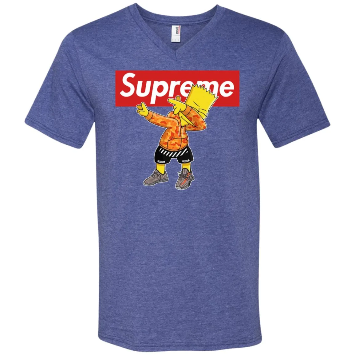 Supreme Dabbing T-shirt Men V-Neck T-Shirt