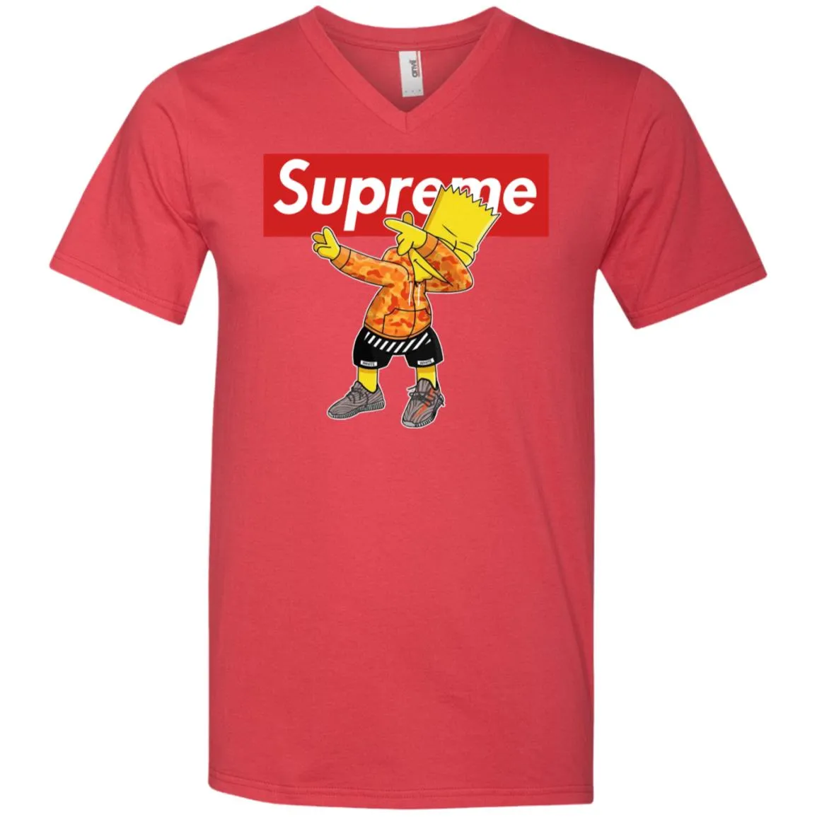 Supreme Dabbing T-shirt Men V-Neck T-Shirt