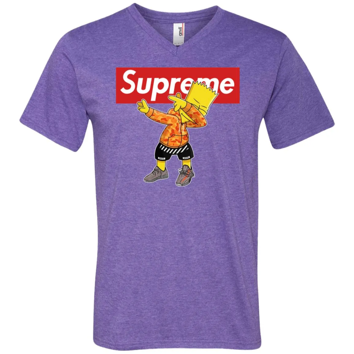 Supreme Dabbing T-shirt Men V-Neck T-Shirt