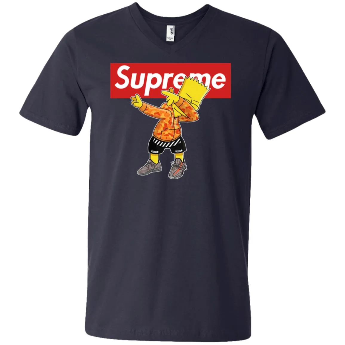 Supreme Dabbing T-shirt Men V-Neck T-Shirt