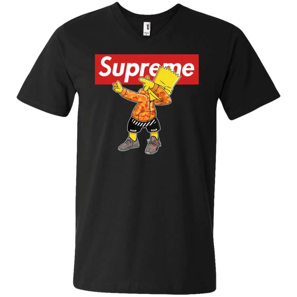 Supreme Dabbing T-shirt Men V-Neck T-Shirt