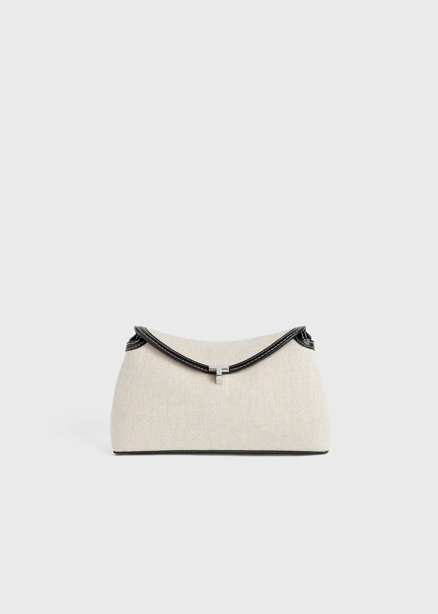 T-Lock canvas clutch ecru/black