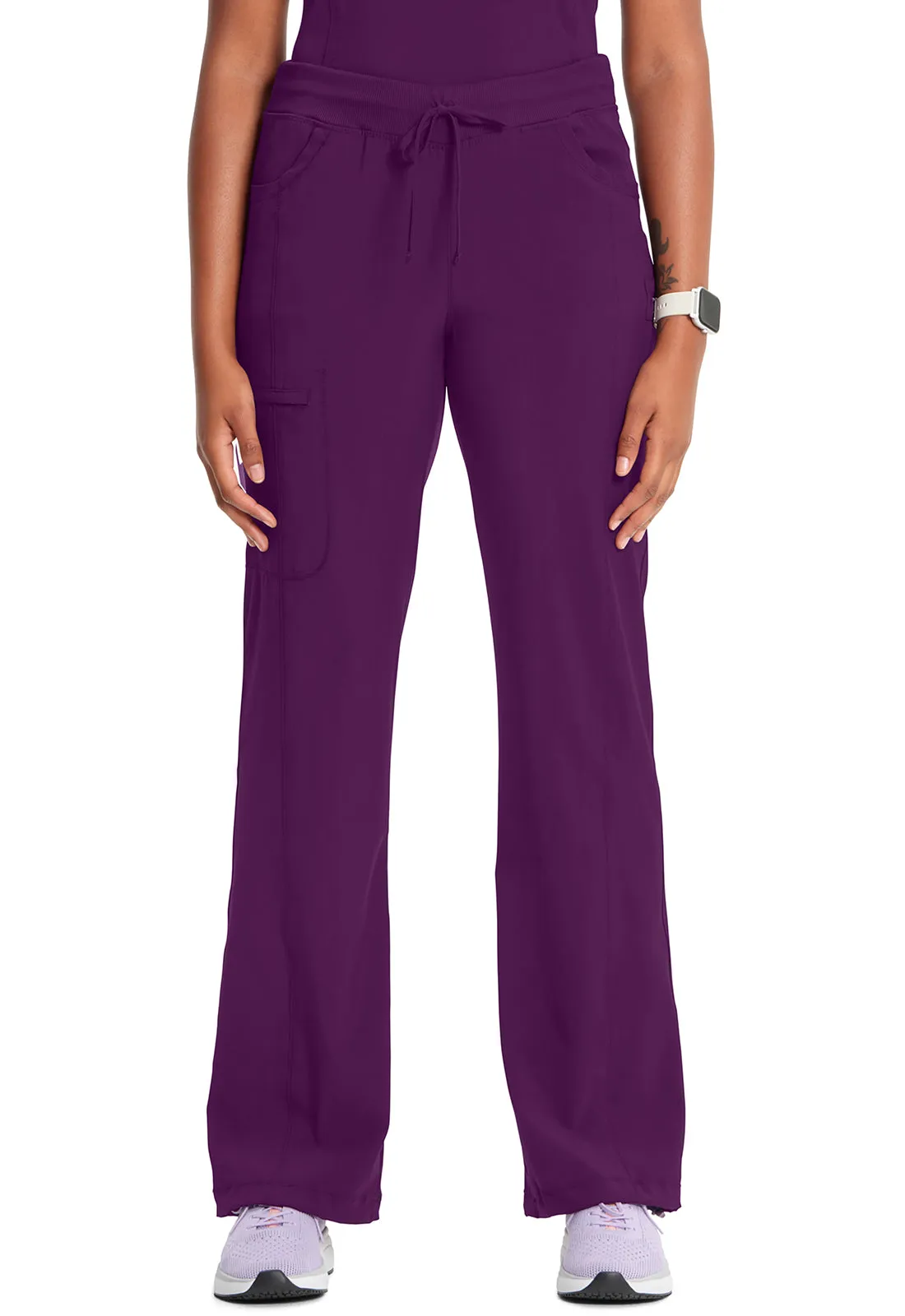 TALL - Cherokee INFINITY Women's Rib Knit Drawstring Waist Scrub Pant 1123AT