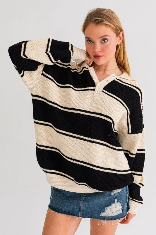 TEEK - Collared Oversized Sweater