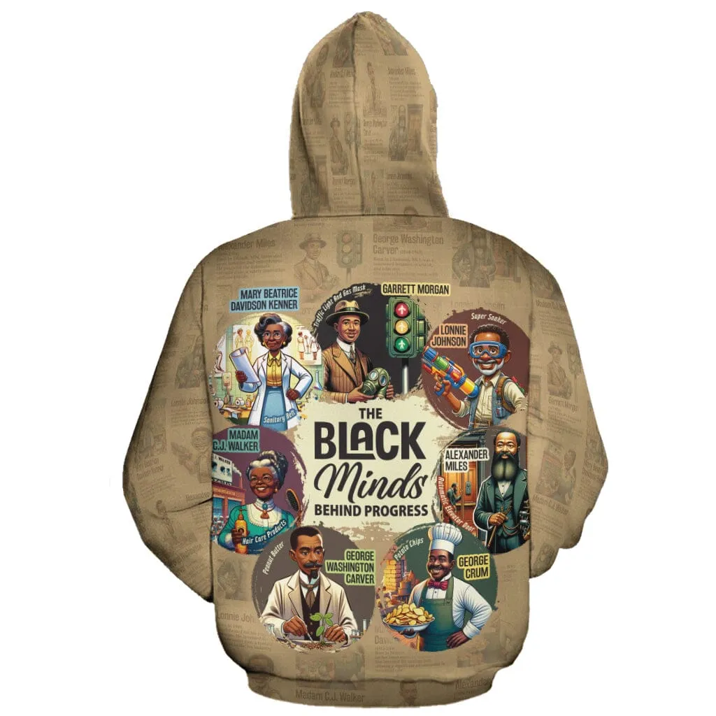 The Black Minds Behind Progress All-over Hoodie