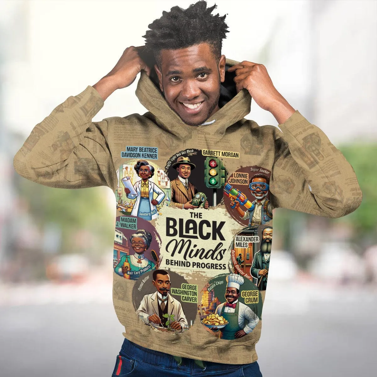 The Black Minds Behind Progress All-over Hoodie