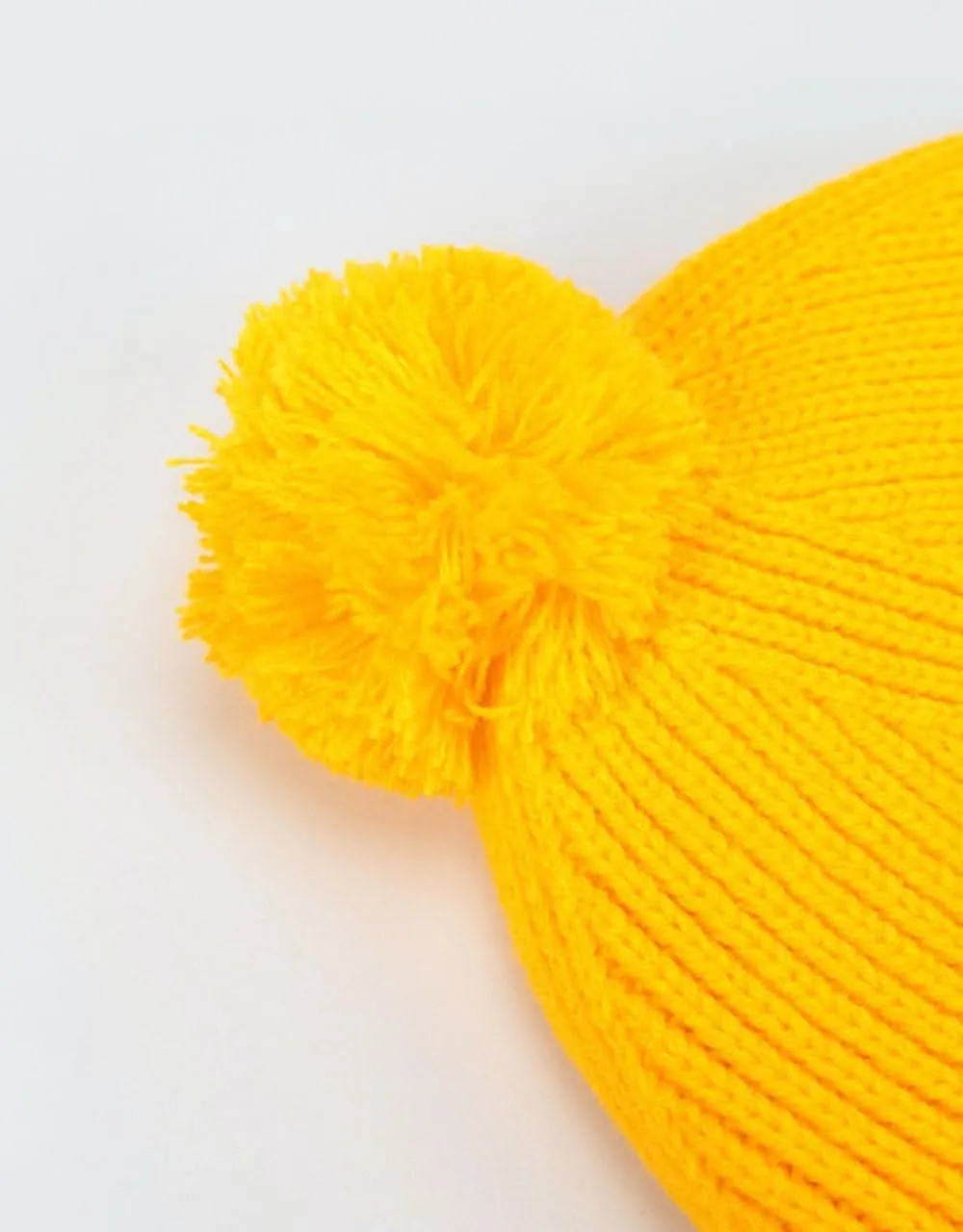 The North Face Logo Box Pom Beanie - TNF Yellow