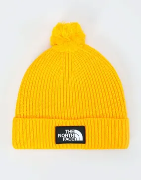 The North Face Logo Box Pom Beanie - TNF Yellow