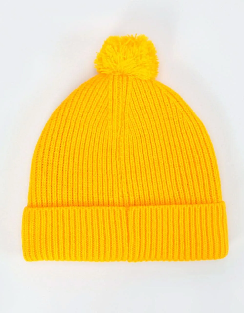 The North Face Logo Box Pom Beanie - TNF Yellow