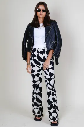 The Rue Satin Pant - Geometric