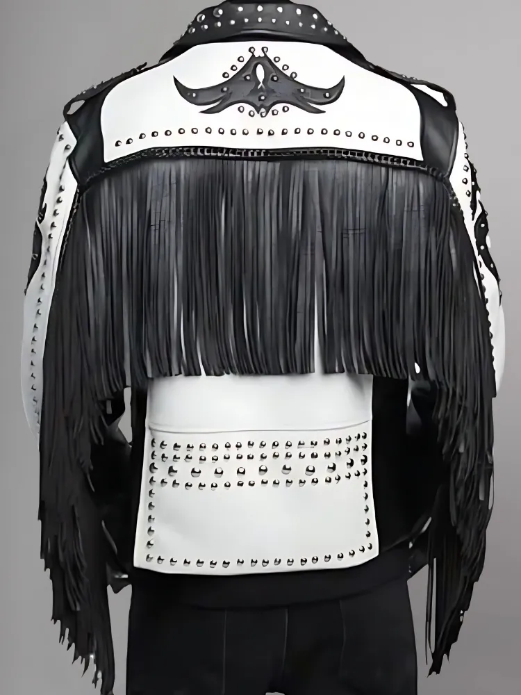 Tribal Rock Punk Gothic Rivet Biker Jacket