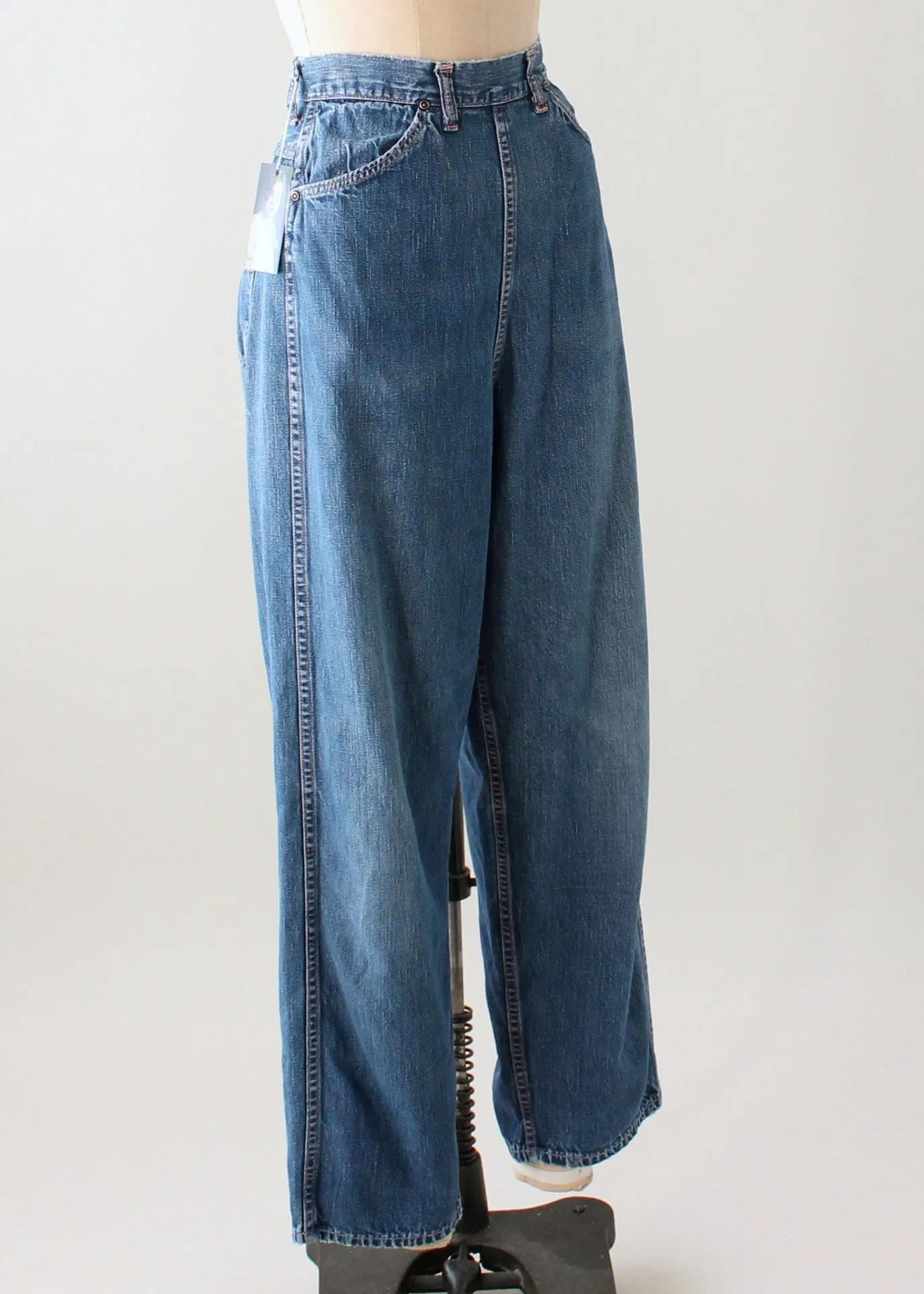 Vintage 1950s Distressed Denim Jeans