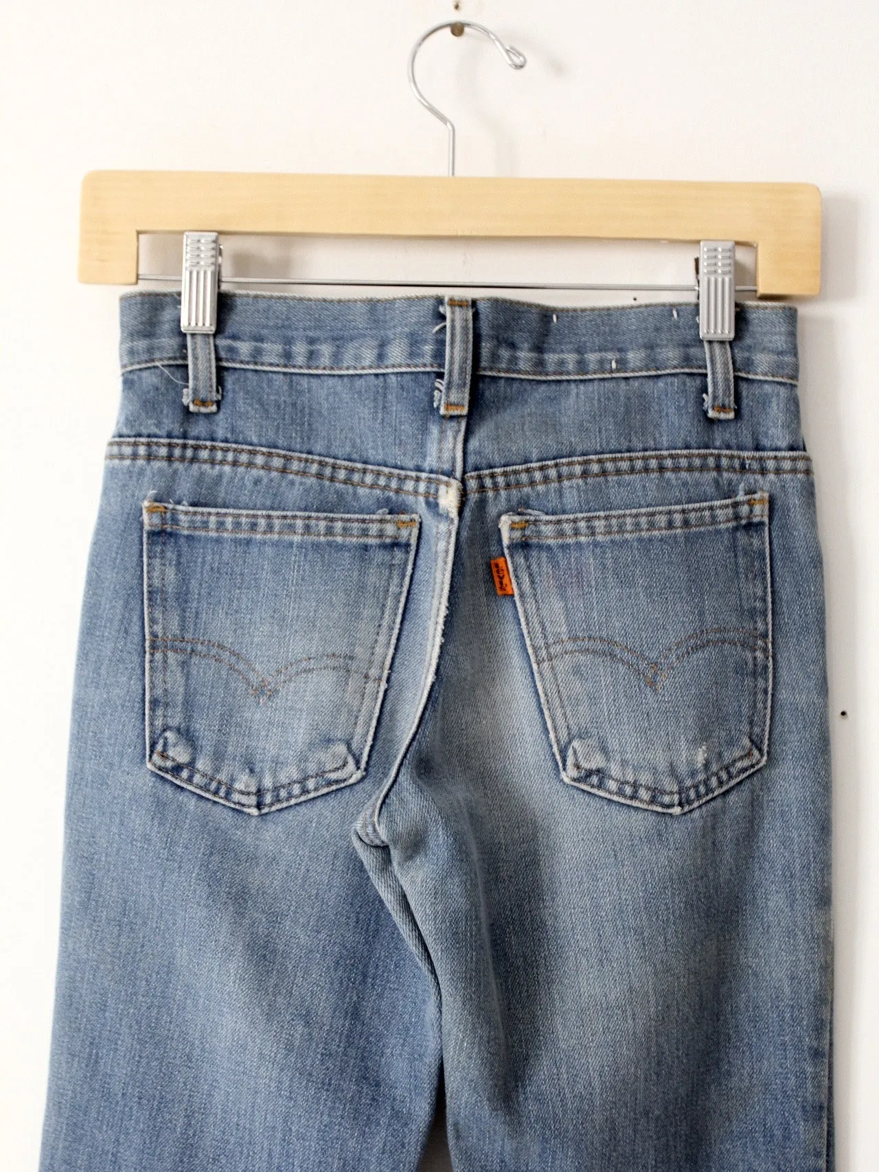 vintage 70s Levi's flare leg denim jeans, 26 x 30