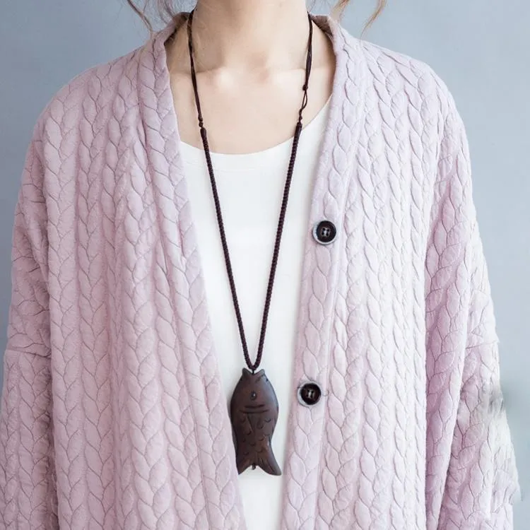 Vintage Pink Long Cardigan