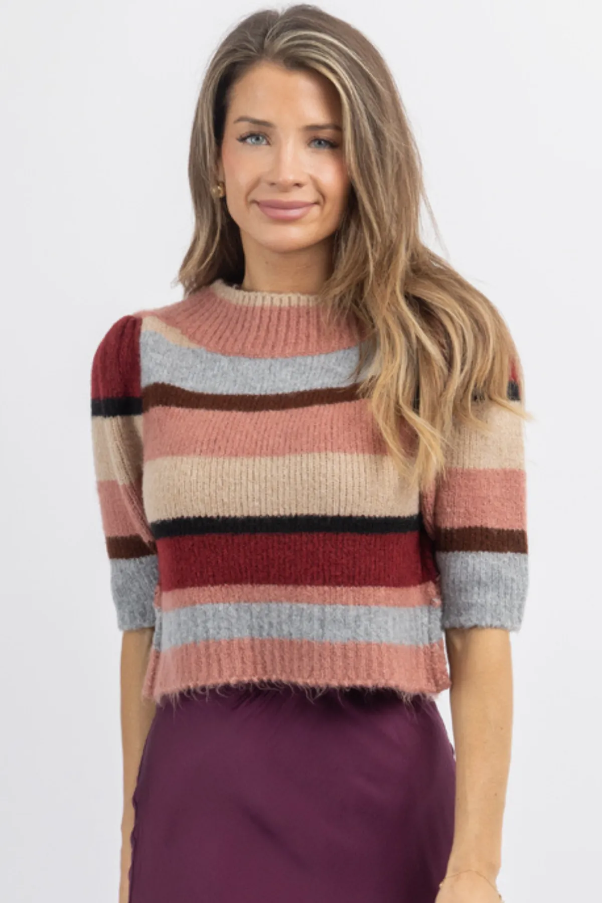 WESTCHESTER MARSALA KNIT TOP