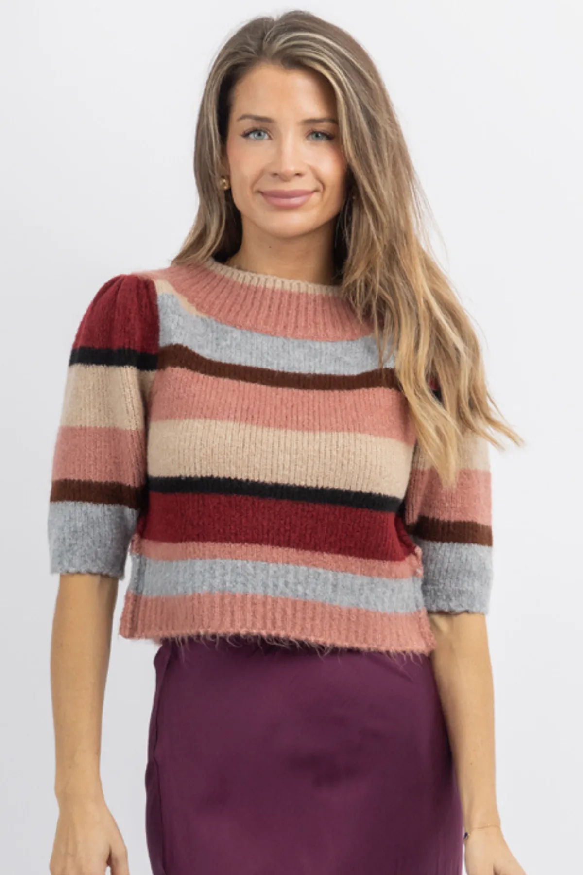 WESTCHESTER MARSALA KNIT TOP