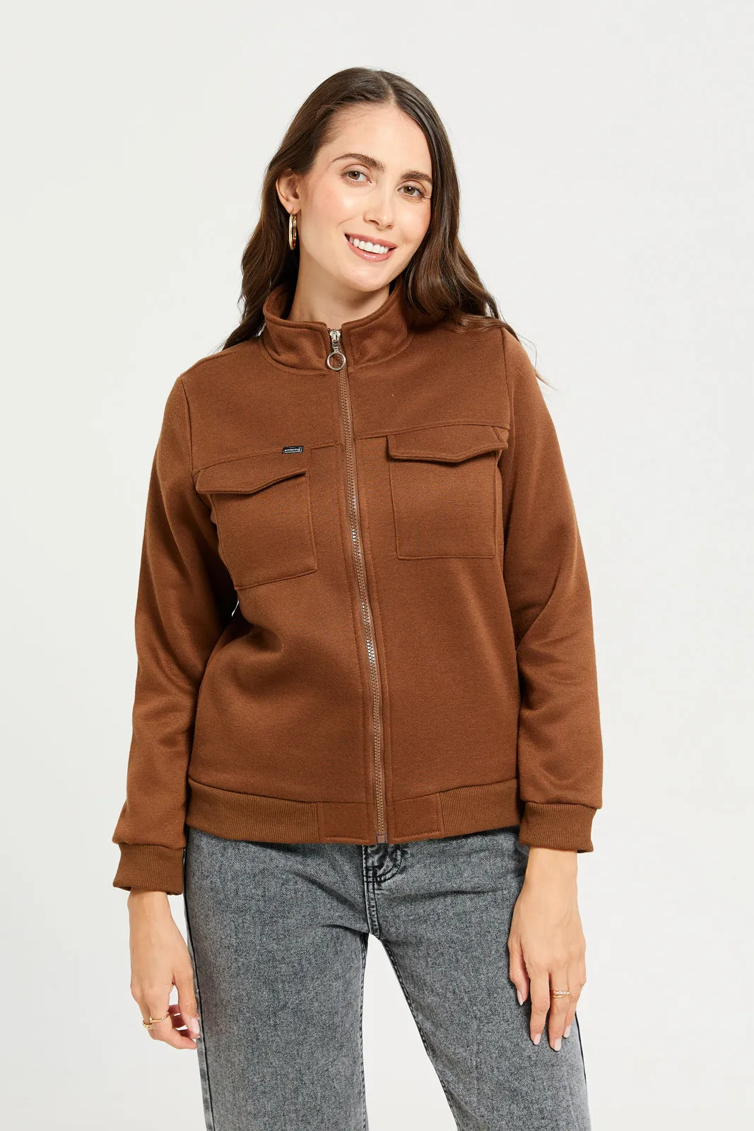 Women Brown Short Jacket