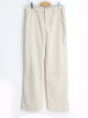 Women's Plain Corduroy Pants,Cream