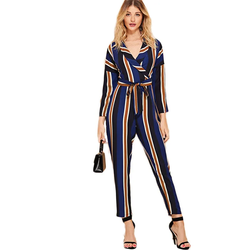 Work It! Striped Jumpsuit